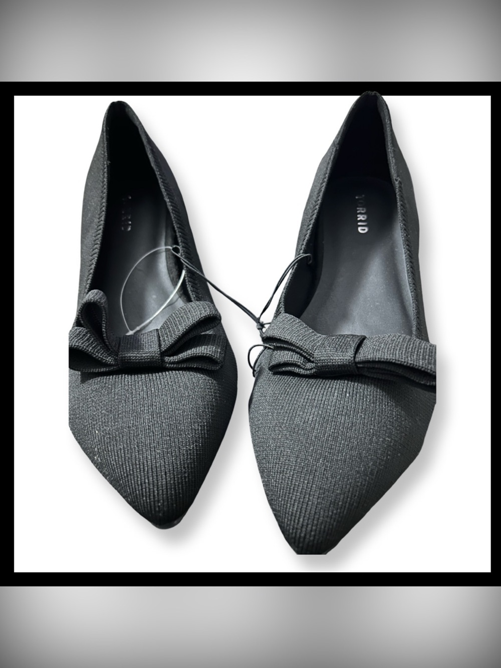 New Pointed Toe Bow Flats - Black Women Shoes